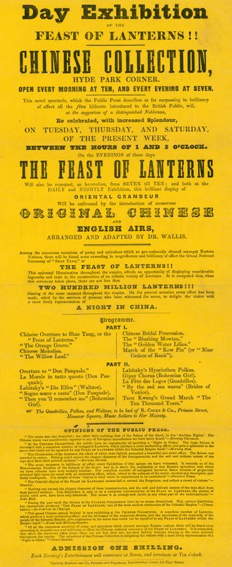 Mainos The Chinese Collection, Hyde Park Corner, Piccadilly, Lontoo tekijältä English School