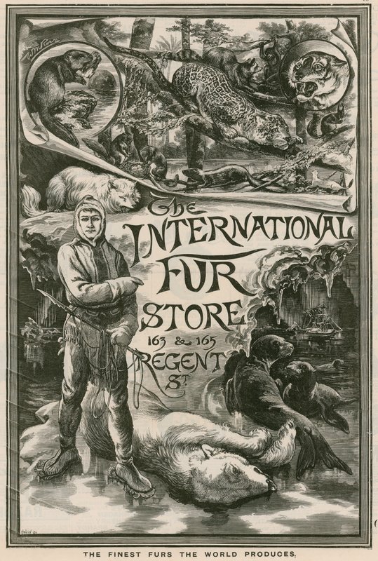 Mainos International Fur Storesta, 163 & 165 Regent Street, Lontoo tekijältä English School