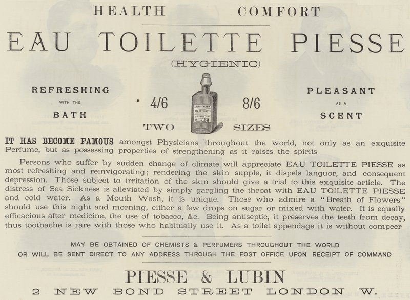 Mainos, Eau Toilette Piesse tekijältä English School