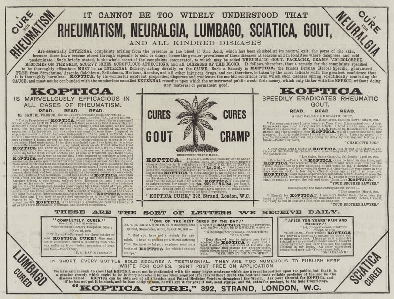 Mainos, Koptica Cure (kaiverrus) tekijältä English School
