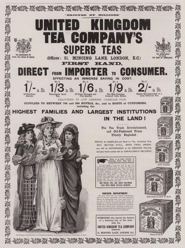 Advertisement, Iso-Britannia Tea Company (kaiverrus) tekijältä English School