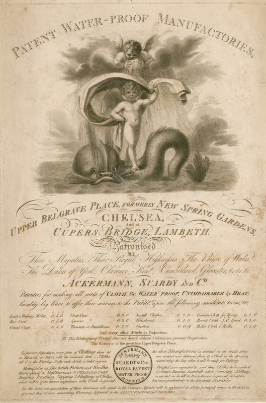 Mainos Ackermann, Stardy & Co., Patent Water-Proof Manufactories tekijältä English School