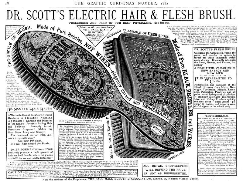 Mainos Dr Scotts Electric Hair and Flesh Brushista tekijältä English School