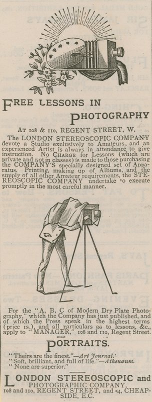 London Stereoscopic and Photography Companyn mainos tekijältä English School