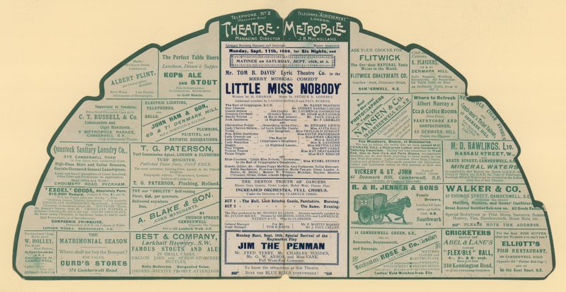 Mainoslehtinen Theatre Metropolelle, Peckham, Lontoo tekijältä English School