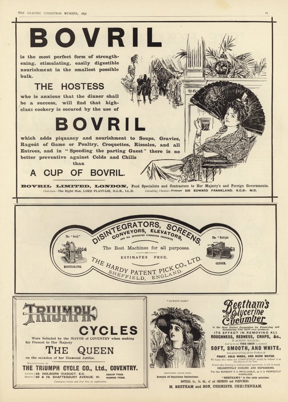 Mainos levisi The Graphic Christmas Number 1897:stä tekijältä English School