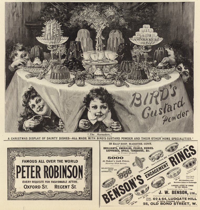 Mainos levisi The Graphic Christmas Number 1897:stä tekijältä English School