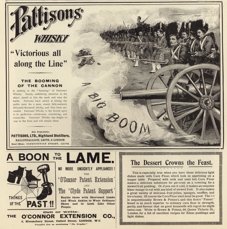 Mainos levisi The Graphic Christmas Number 1897:stä tekijältä English School