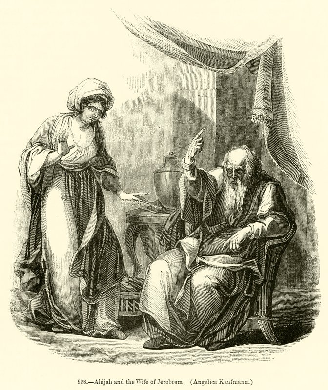 Ahijah and the Wife of Jeroboam, Angelica Kaufmann (engraving) tekijältä English School