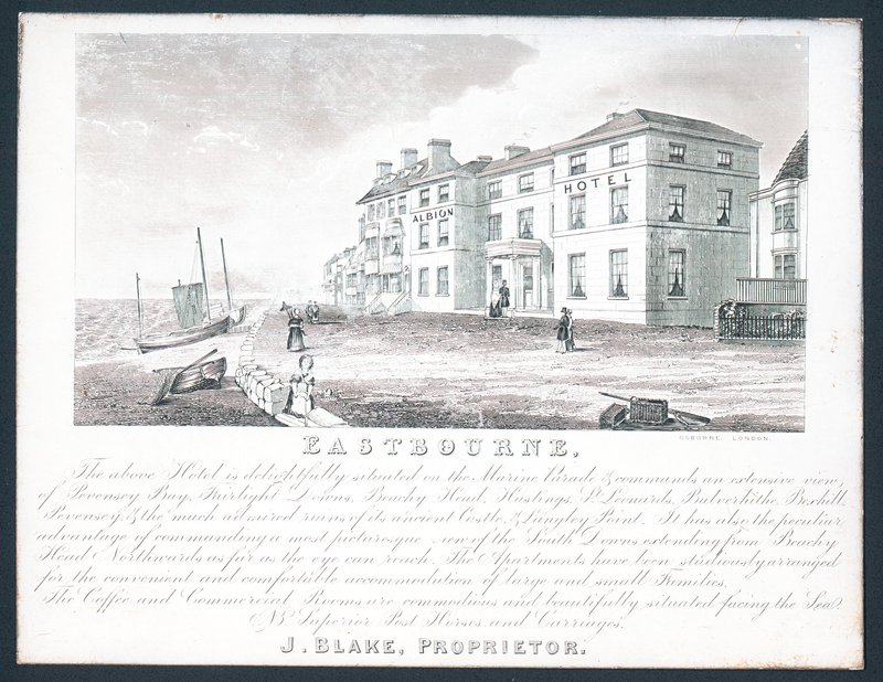 Albion Hotel, omistajan J Blaken kauppakortti tekijältä English School