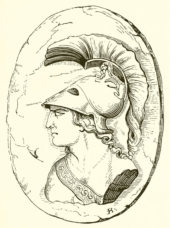 Alkibiades, antiikin veistoksesta (kaiverrus) (kaiverrus) tekijältä English School