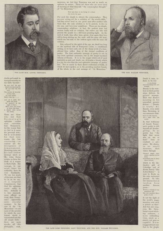 Alfred, Baron Tennyson, runoilijavoittaja (kaiverrus) tekijältä English School