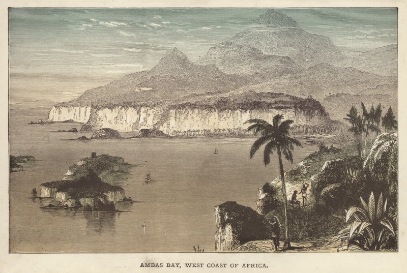 Ambas Bay, Afrikan länsirannikko (värillinen kaiverrus) tekijältä English School