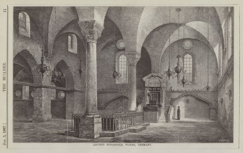 Muinainen synagoga, Worms, Saksa (kaiverrus) tekijältä English School