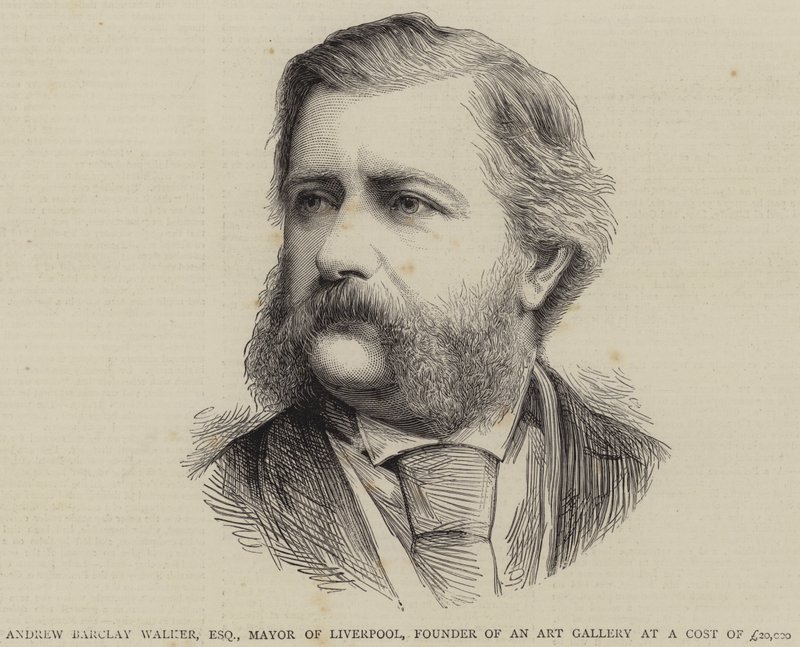 Andrew Barclay Walker, Esquire, Liverpoolin pormestari, taidegallerian perustaja hintaan £20000 (kaiverrus) tekijältä English School