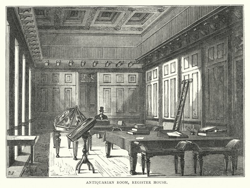 Sala Antiquari, Casa de registre (gravat) finlandès tekijältä English School