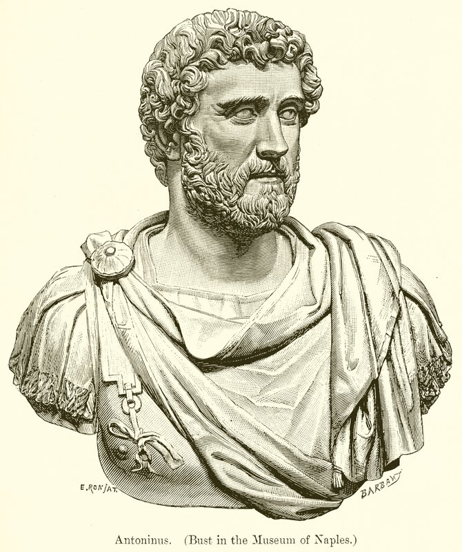 Antoninus. (Rintakuva Napolin museossa) tekijältä English School
