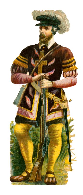 Kuningas Henrik VIII:n ajan Arquebusier, 1509-47 tekijältä English School