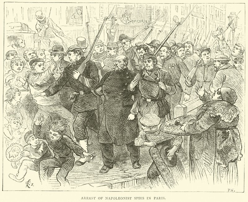 Napoleonististen vakoojien pidätys Pariisissa lokakuussa 1870 tekijältä English School