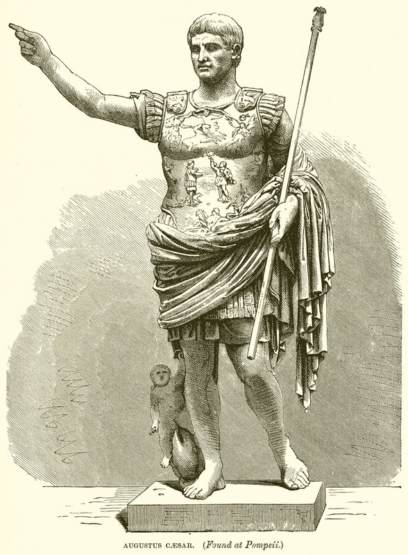 Augustus Caesar. (Löytyi Pompejista) tekijältä English School