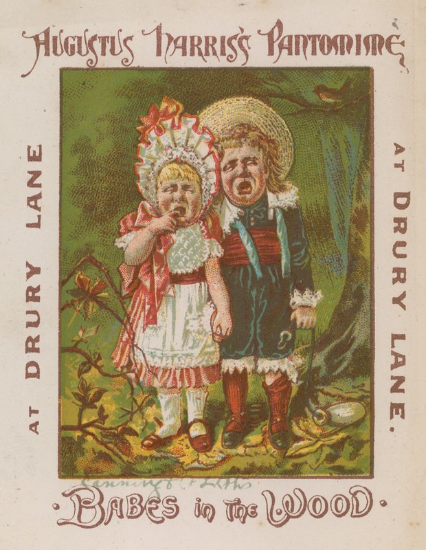 Augustus Harriss Pantomime, Babes in the Wood, Drury Lane, Lontoo tekijältä English School