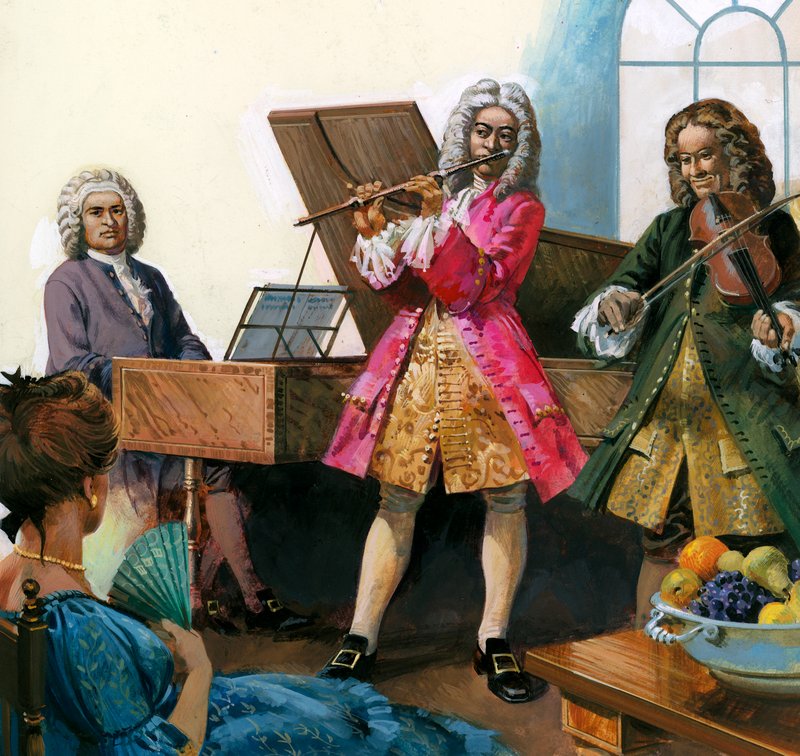 Bach soittaa musiikkia oman perheensä kanssa tekijältä English School