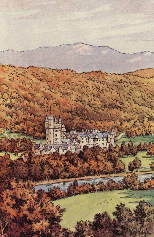 Balmoral Castle (väri litho) tekijältä English School