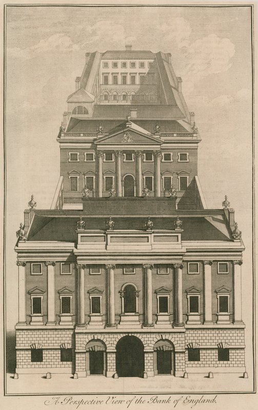 Bank of England, George Sampsons Building, 1734 tekijältä English School