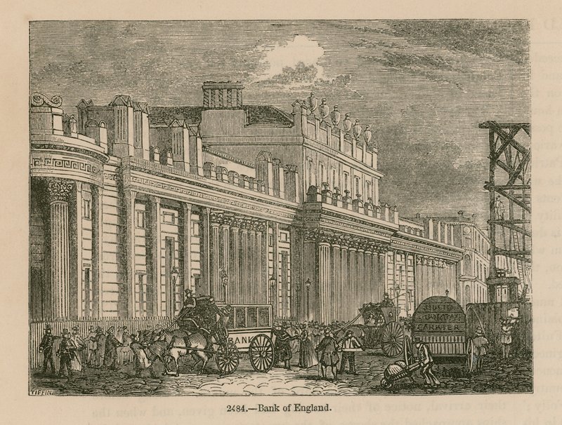 Bank of England, Sir John Soanes South Front, 1823 tekijältä English School