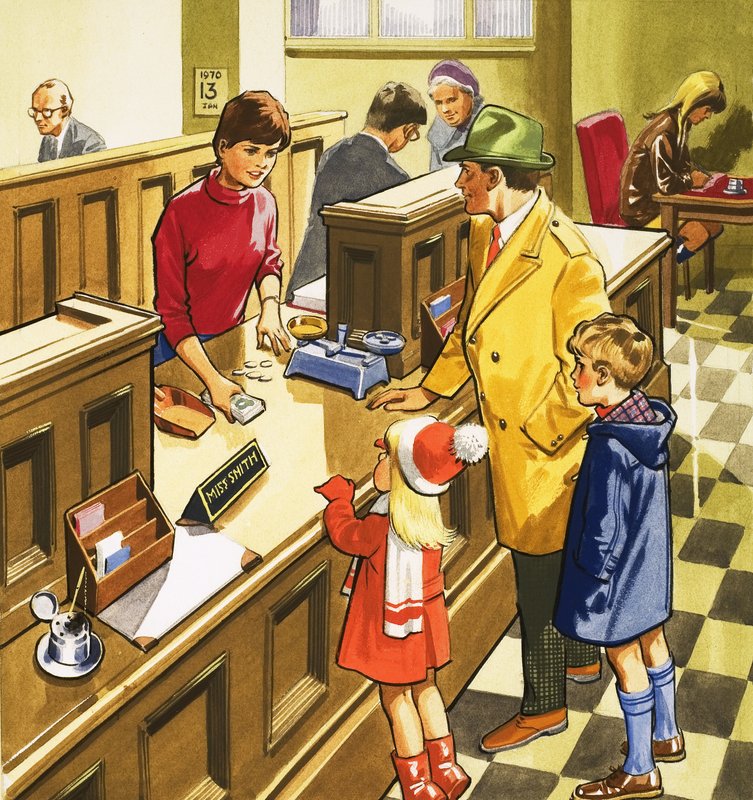 pankkipalvelija tekijältä English School