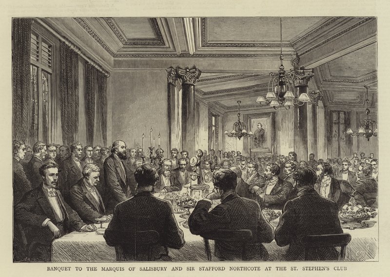 Juhla Marquis of Salisburylle ja Sir Stafford Northcotelle St Stephen