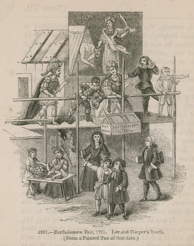 Bartolomeuksen messut, 1721; Lee ja Harpers Booth tekijältä English School