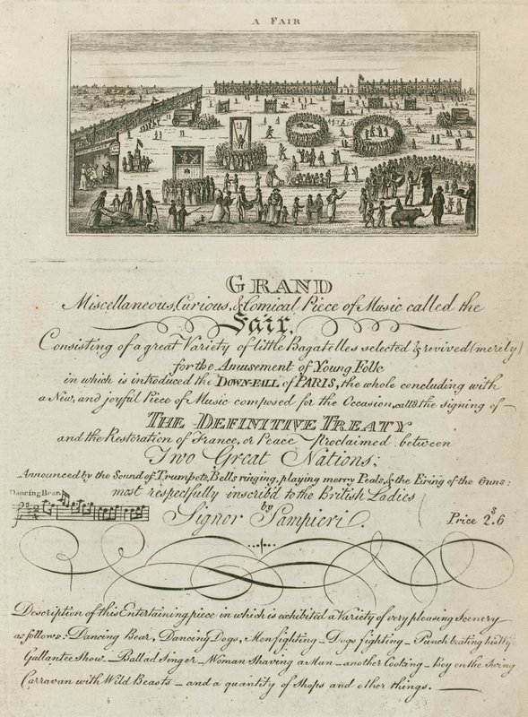Bartholomew Fair, Lontoo: Ilmoitus messuista vuodelle 1806 tekijältä English School