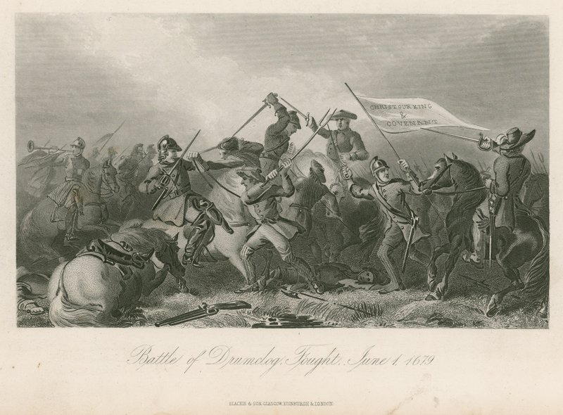 Drumclogin taistelu, taisteltu 1. kesäkuuta 1679 tekijältä English School