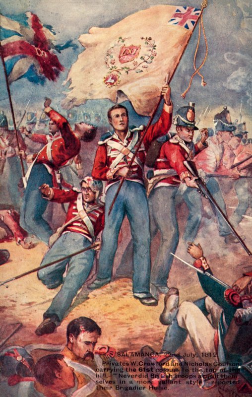 Salamancan taistelu, 22. heinäkuuta 1812 (värilitografia). tekijältä English School