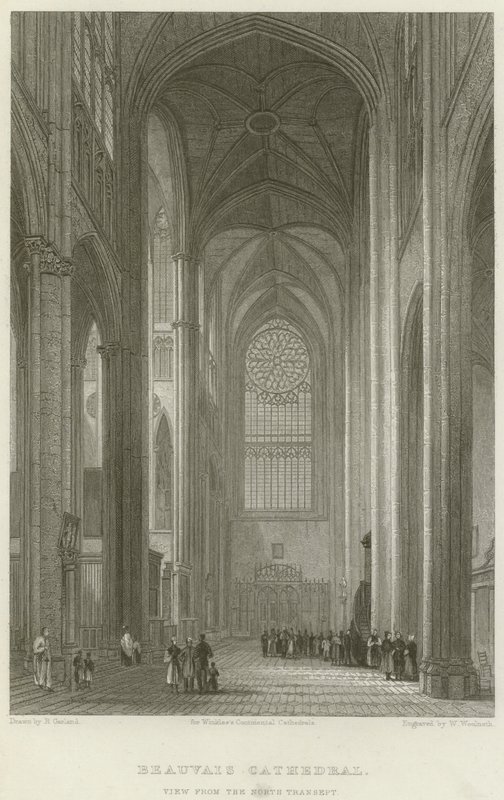Beauvais Cathedral, Näkymä North Transeptiltä (kaiverrus) tekijältä English School