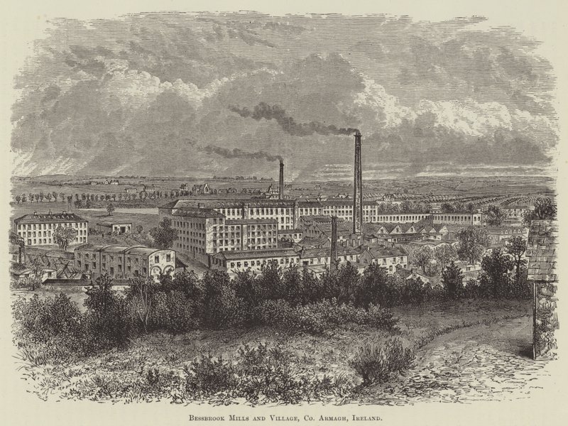 Bessbrook Mills and Village, Armaghin kreivikunta, Irlanti (kaiverrus) tekijältä English School