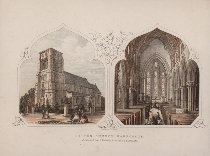 Bilton Church, Harrogate, North Yorkshire (värillinen kaiverrus) tekijältä English School
