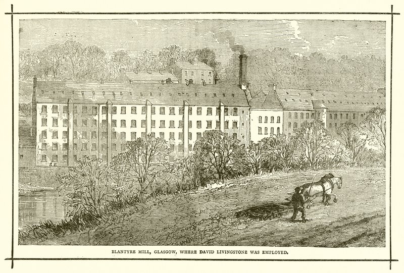 Blantyre Mill, Glasgow, jossa David Livingstone työskenteli tekijältä English School