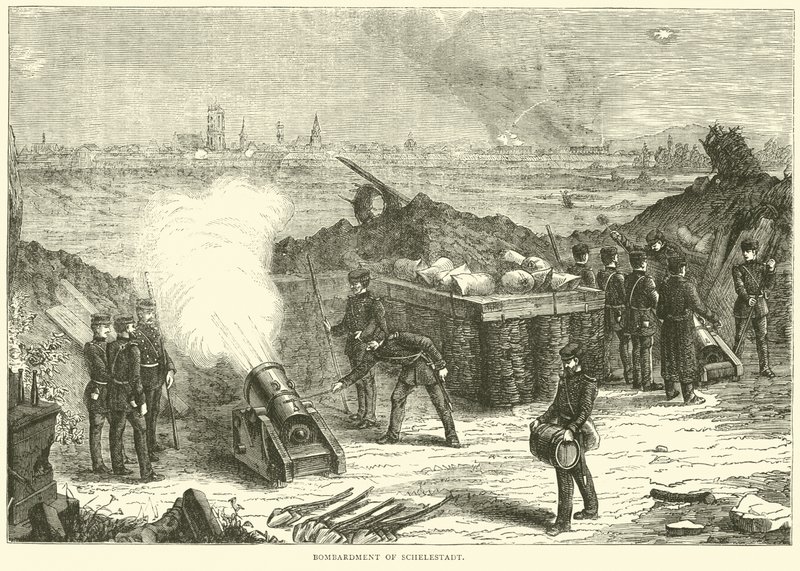 Schelestadtin pommitus lokakuussa 1870 tekijältä English School
