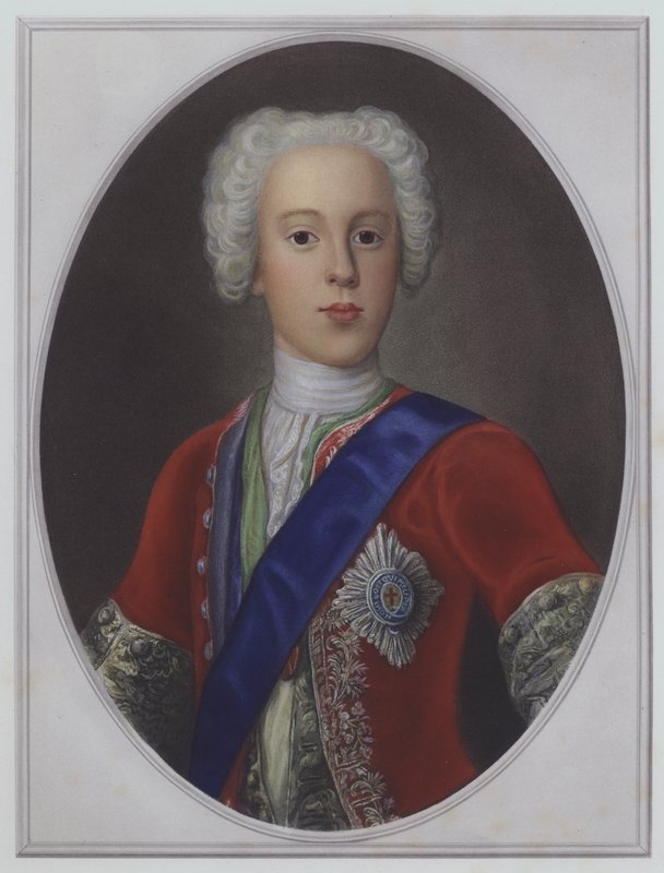 Bonnie Prince Charlie - Charles Edward Stuart, Nuori pretender (värilitografia) tekijältä English School