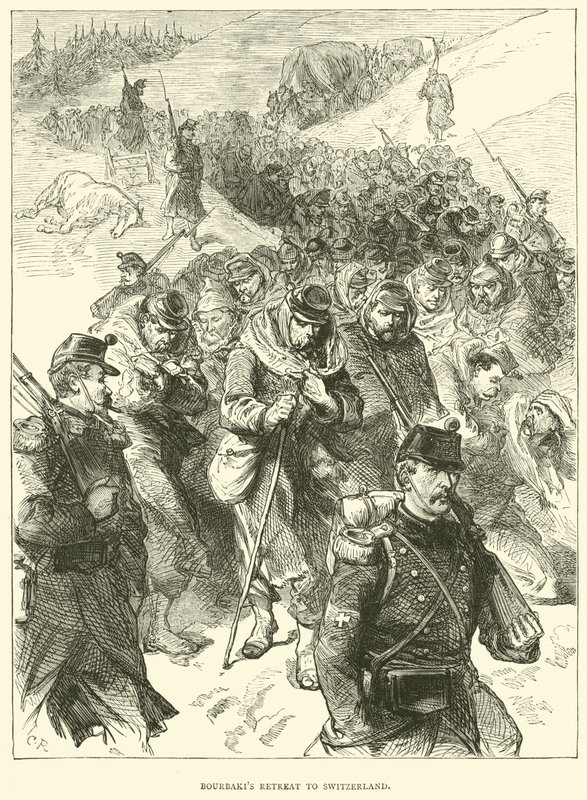Bourbakis vetäytyy Sveitsiin tammikuussa 1871 tekijältä English School
