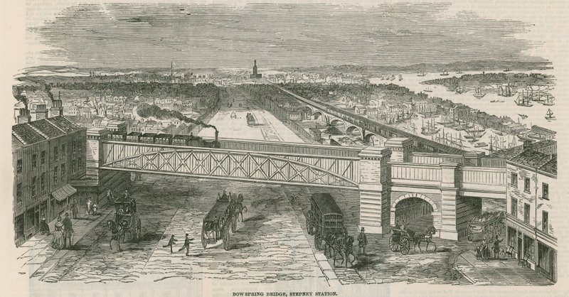 Bow Spring Bridge, Stepneyn asema, Lontoo tekijältä English School