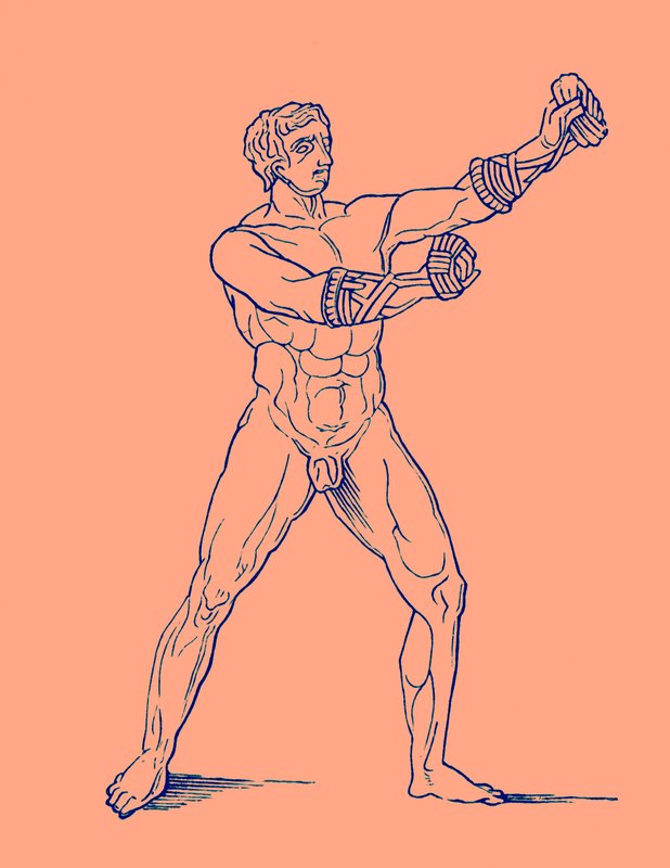 Boxer, Olympia-kuvitus, Adolf Boetticher, 1886 (digitaalisesti paranneltu kuva) tekijältä English School