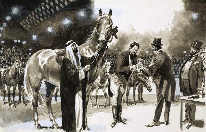 Brian Hughes huijaa onnistuneesti New York Horse Show -tapahtumaa vuonna 1907 tekijältä English School