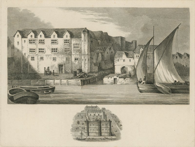 Bridewell Palace Thames-joen rannalla tekijältä English School
