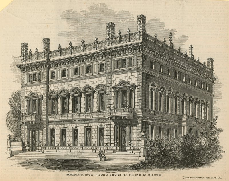 Bridgewater House, äskettäin pystytetty Earl of Ellesmere varten tekijältä English School