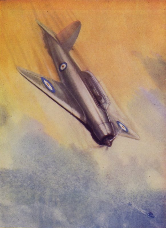 Brittiläinen Blackburn Skua Fleet Air Arm -sukelluspommikone (värilitho) tekijältä English School