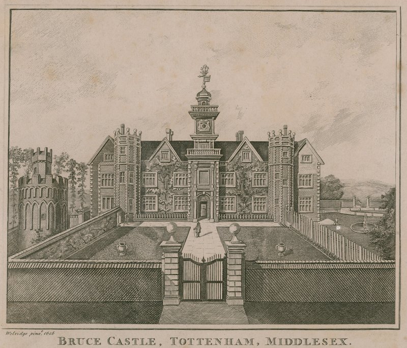 Bruce Castle, Tottenham, Lontoo; näkymä otettu vuonna 1686 tekijältä English School