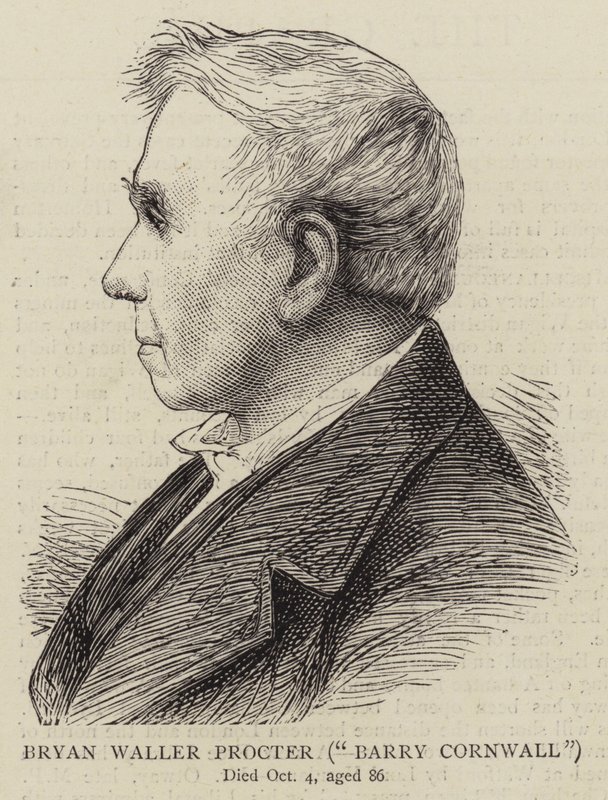 Bryan Waller Procter, "Barry Cornwall" (kaiverrus) (kaiverrus) tekijältä English School